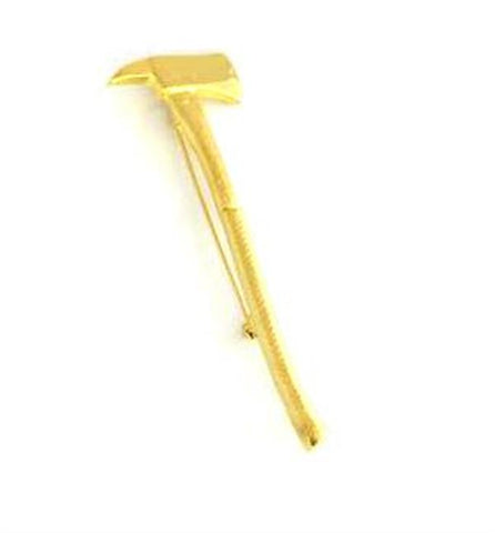 Fire Axe Kilt Pin - Gold Gilt